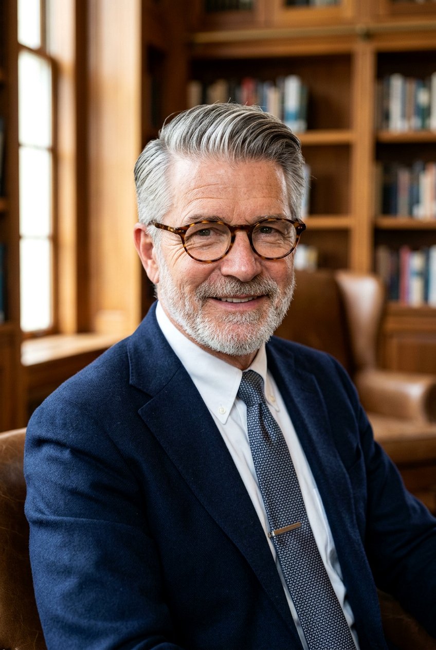 Classic Side Part - 20 mens haircut for older men with glasses - 20 men’s haircut for older men with glasses