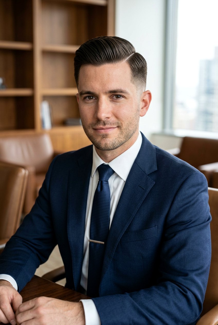 Classic Side Part Haircut - 20 mens haircut for professional office look - 20 men’s haircut for professional office look
