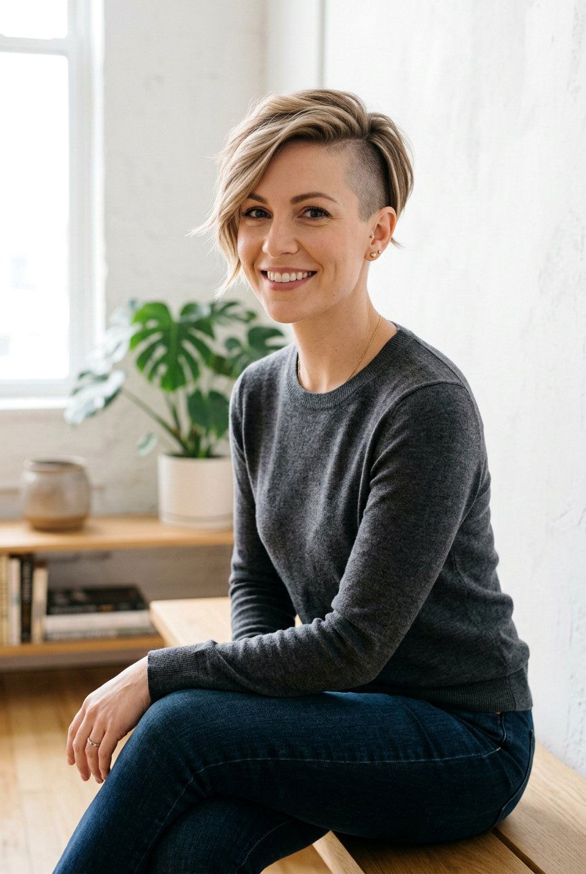 Classic Side Shaved Pixie Haircut - 20 side shaved pixie haircut - 20 side shaved pixie haircut