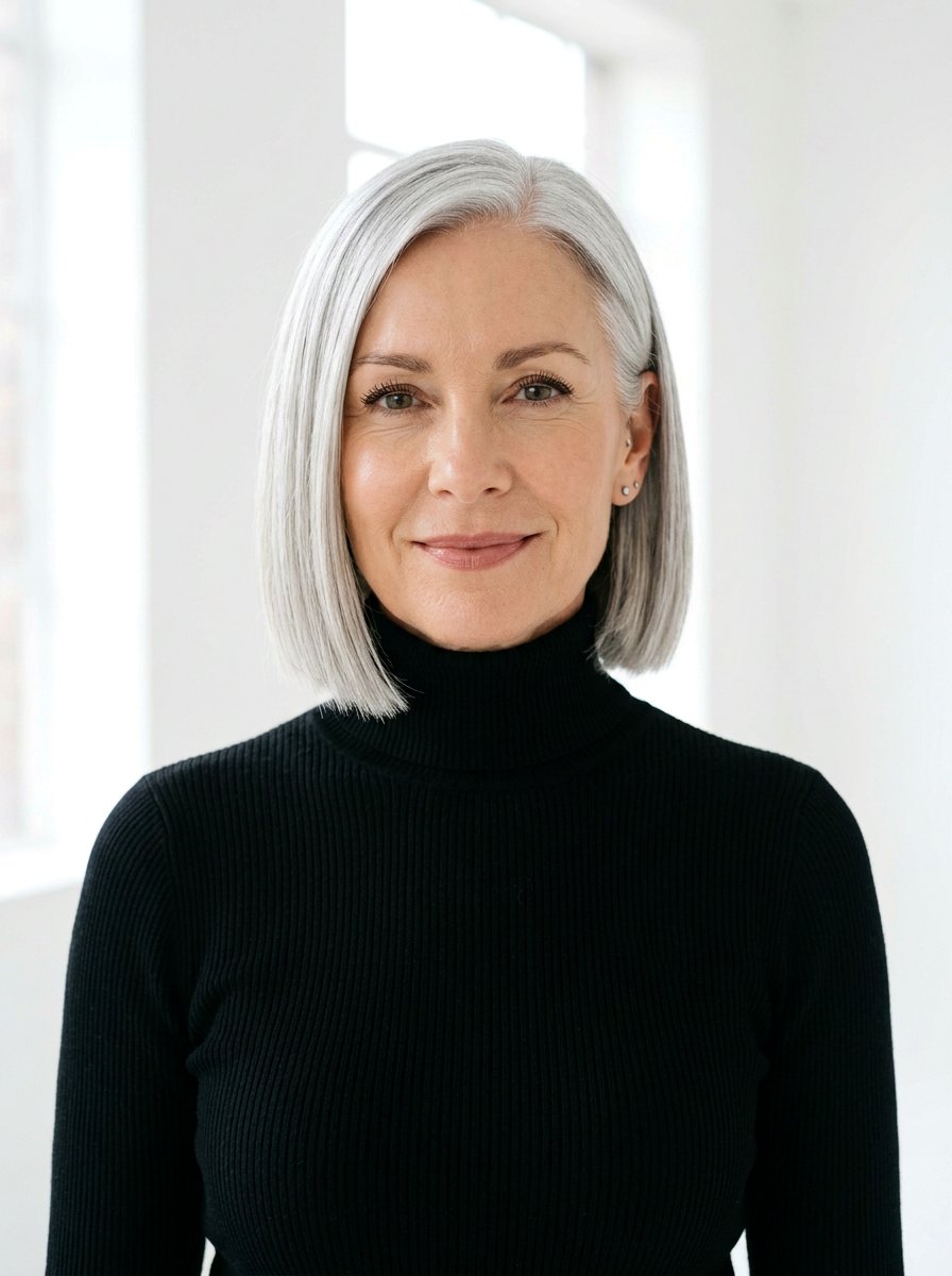 Classic Silver Bob Haircut - 20 elegant haircut for naturally gray hair - 20 elegant haircut for naturally gray hair