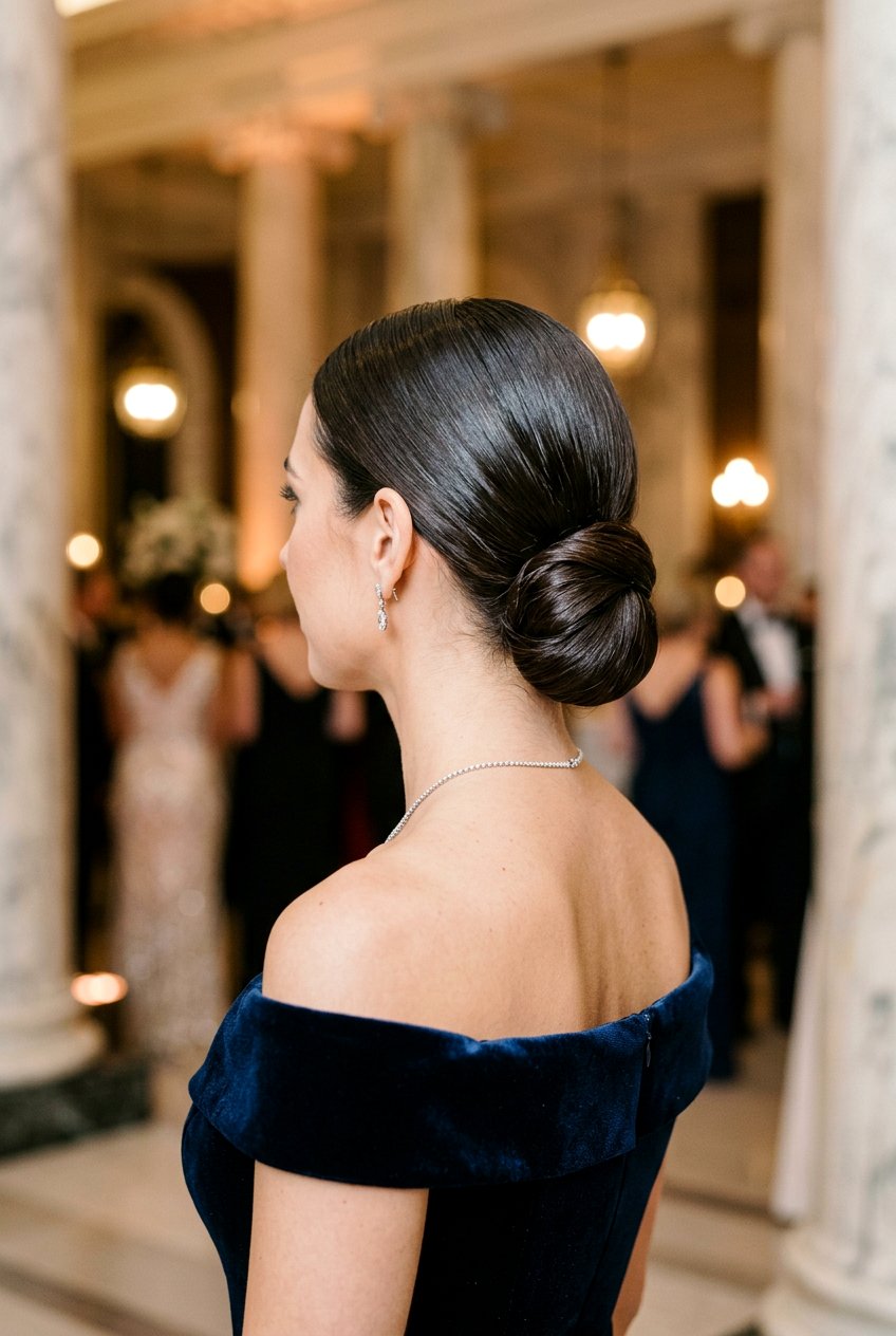 Classic Sleek Low Chignon - 20 elegant low chignon for wedding guest - 20 elegant low chignon for wedding guest