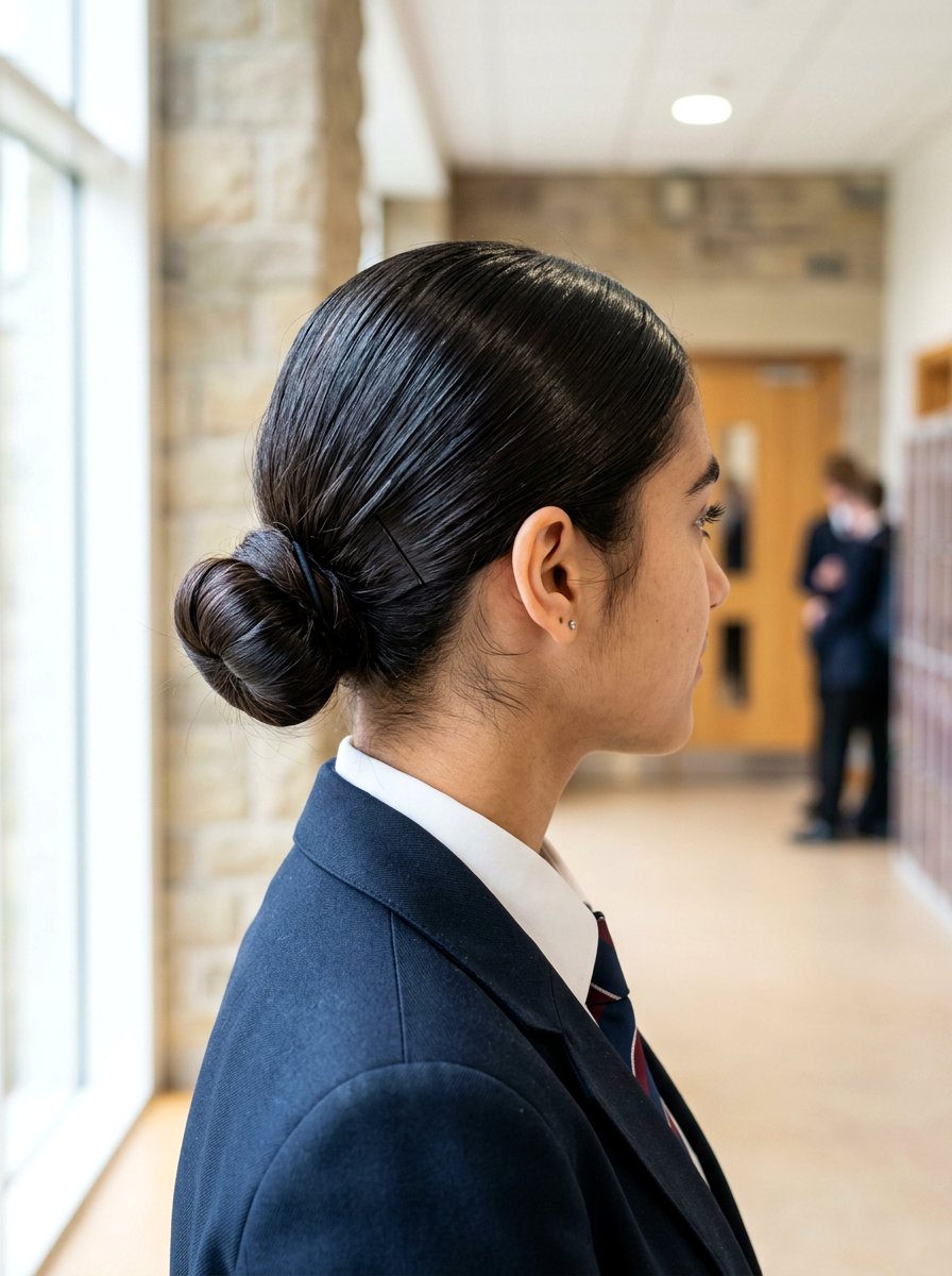 Classic Slick Back Low Bun For School - 20 school slick back bun hairstyle - 20 school slick back bun hairstyle