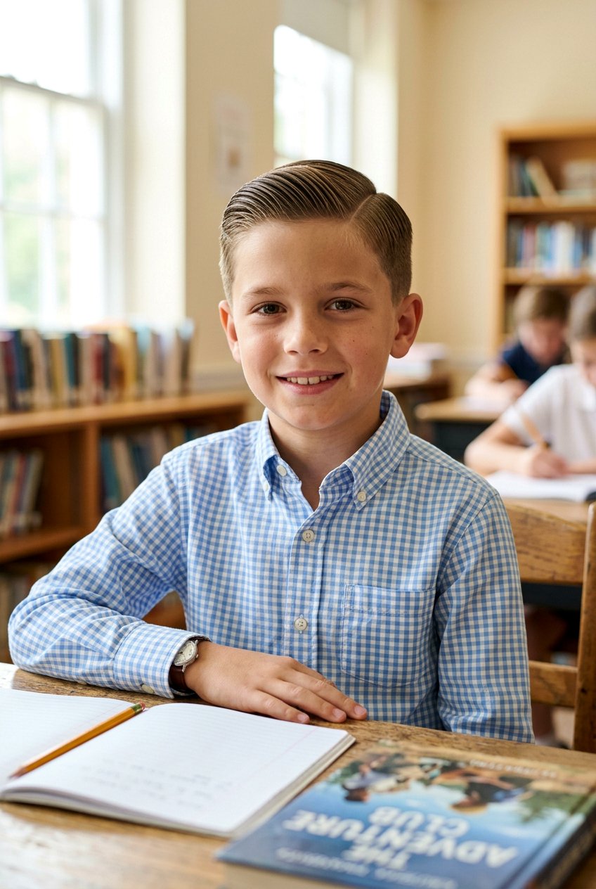 Classic Slick Side Part - 20 boys haircut with slick side part - 20 boys haircut with slick side part