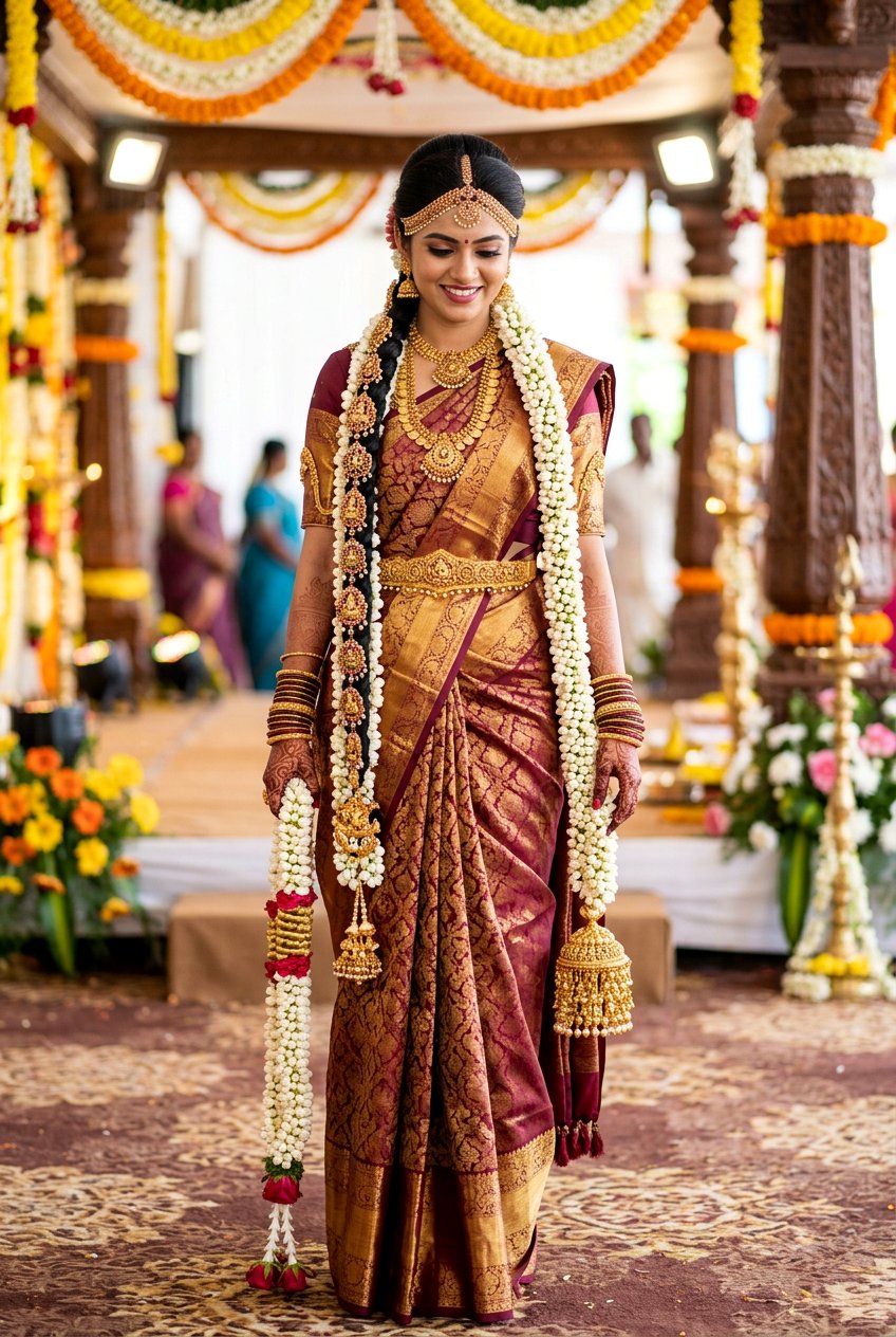 Classic South Indian Bridal Jada Braid - 20 south asian bridal braid hairstyle - 20 south asian bridal braid hairstyle