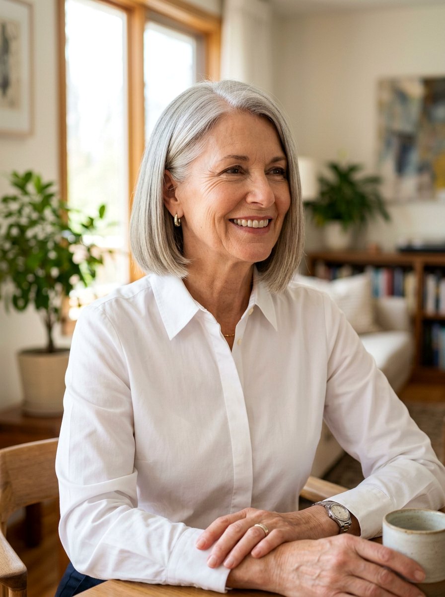 Classic Straight Bob for Women Over 60 - 20 straight haircut for women over 60 - 20 straight haircut for women over 60