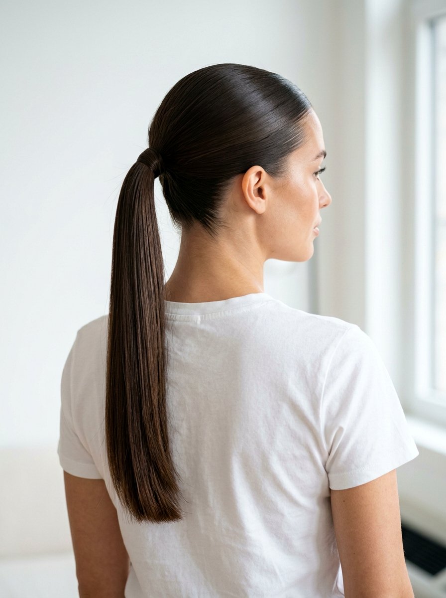 Classic Straight Glossy Clean Girl Ponytail - 20 glossy clean girl ponytail - 20 glossy clean girl ponytail