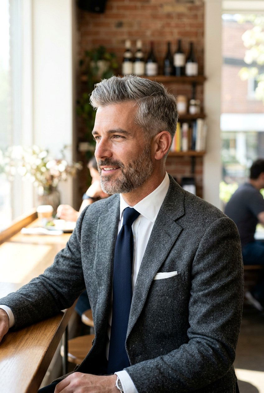 Classic Taper Gray Haircut - 20 men gray hairstyle for older professionals - 20 men gray hairstyle for older professionals