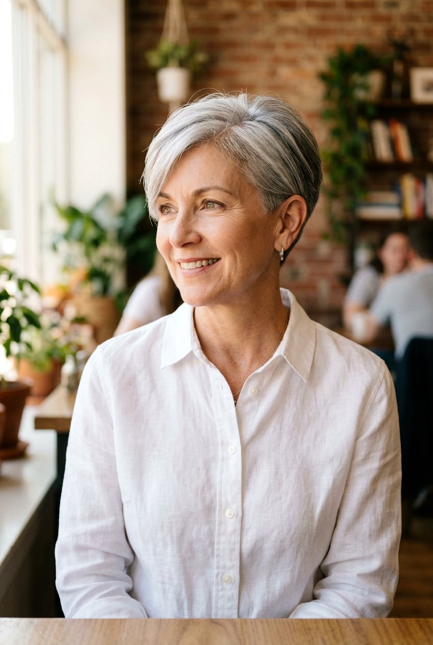 Classic Tapered Pixie - 20 low maintenance pixie for mature women - 20 low maintenance pixie for mature women