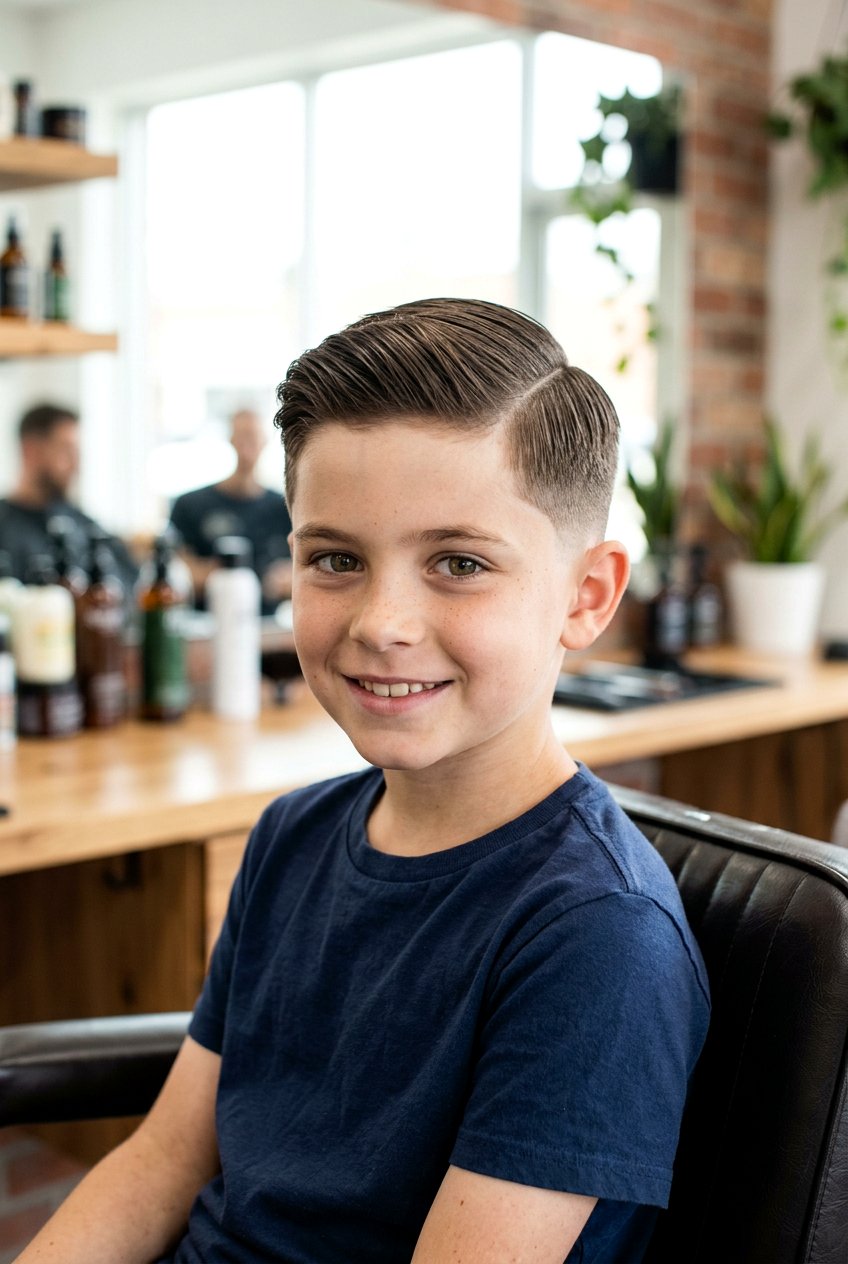 Classic Tapered Side Sweep - 20 neat graduation haircuts for boys - 20 neat graduation haircuts for boys