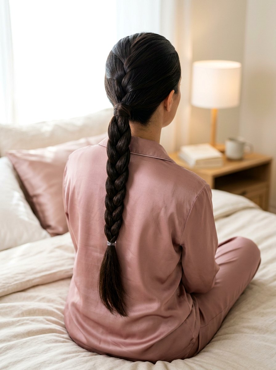 Classic Three Strand Braid - 20 overnight braided ponytail waves - 20 overnight braided ponytail waves