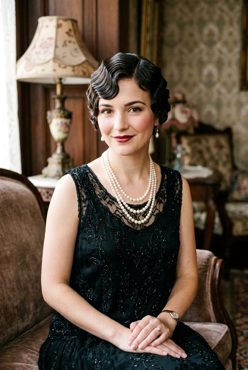 Classic Vintage Finger Waves Short Hair - 20 finger waves on short natural hair - 20 finger waves on short natural hair