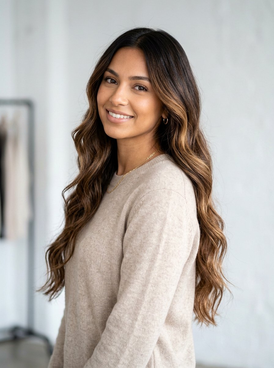 Classic Warm Caramel Balayage On Brunette Hair - 20 warm caramel balayage for brunettes - 20 warm caramel balayage for brunettes