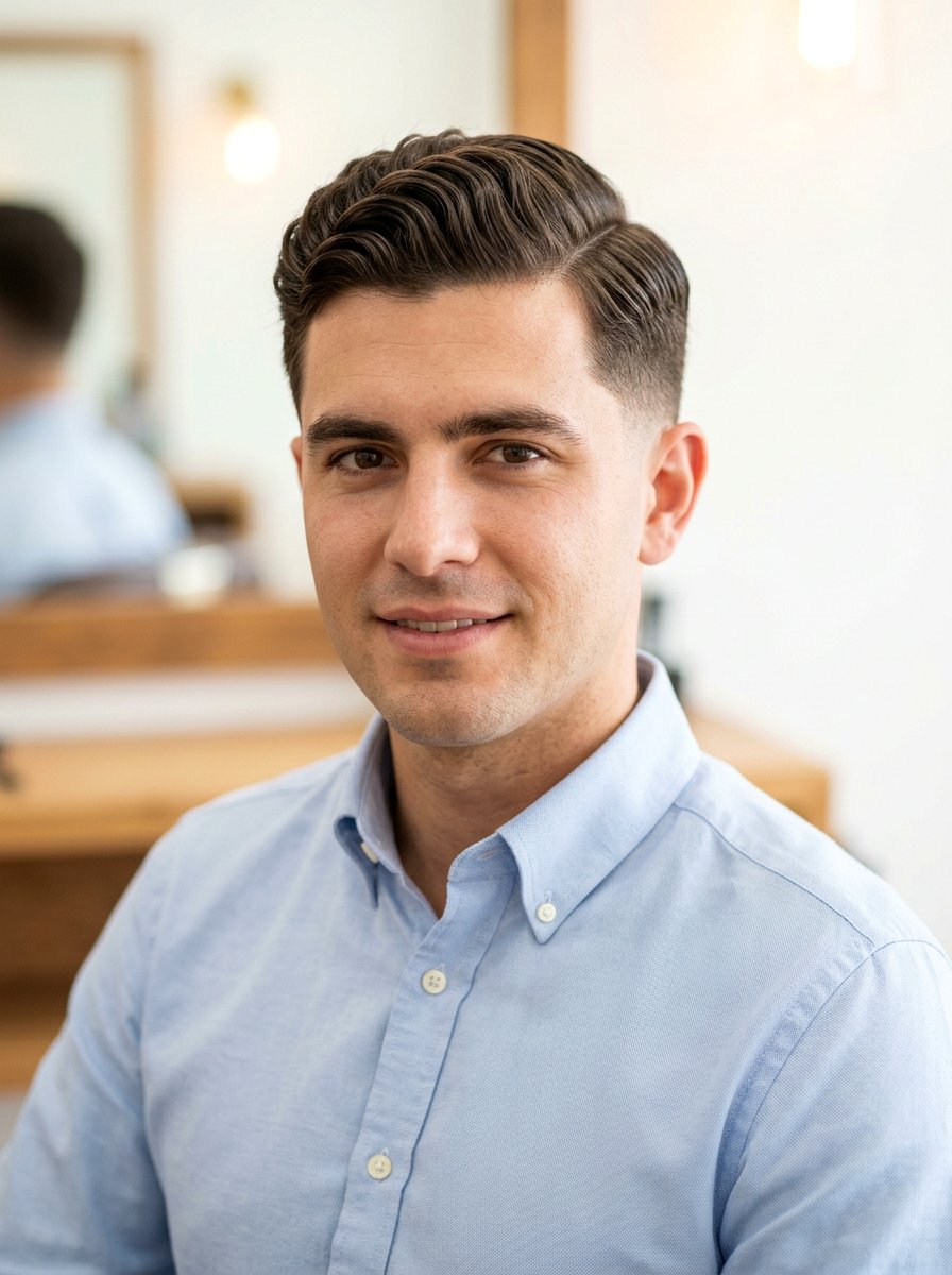 Classic Wavy Side Part Haircut For Men - 20 wavy haircut with deep side part - 20 wavy haircut with deep side part