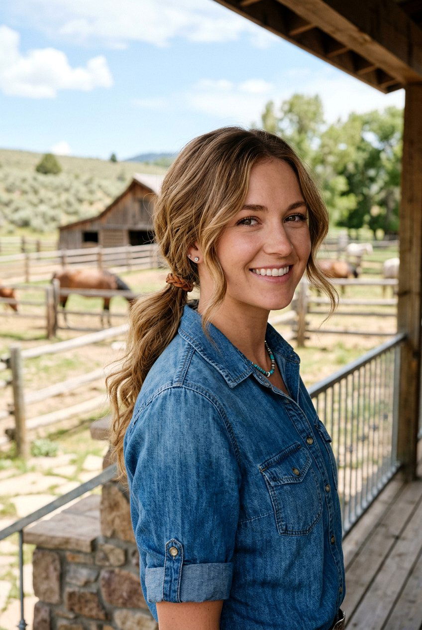 Classic Western Low Ponytail - 20 western hairstyles for women - 20 western hairstyles for women