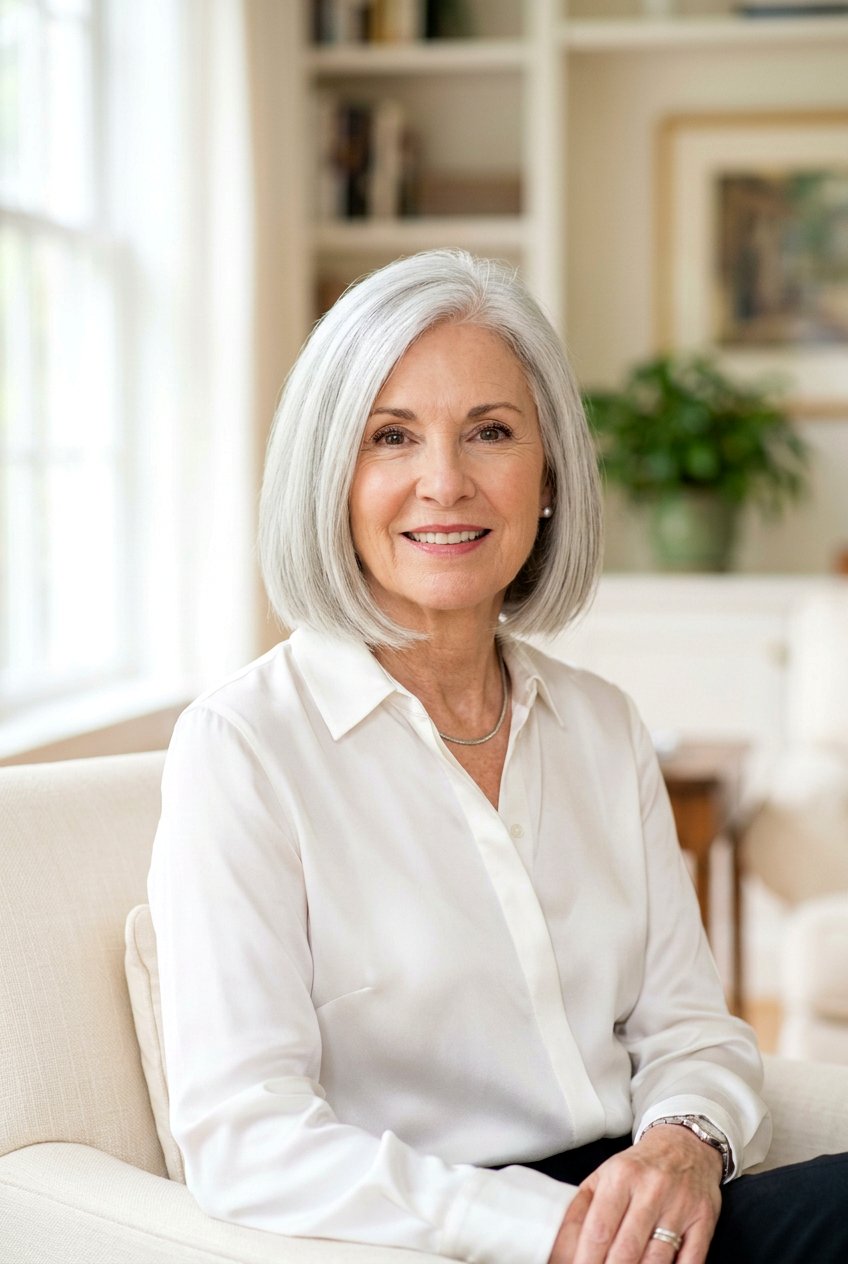 Classic chin length bob - 20 elegant chin length bob for older women - 20 elegant chin length bob for older women