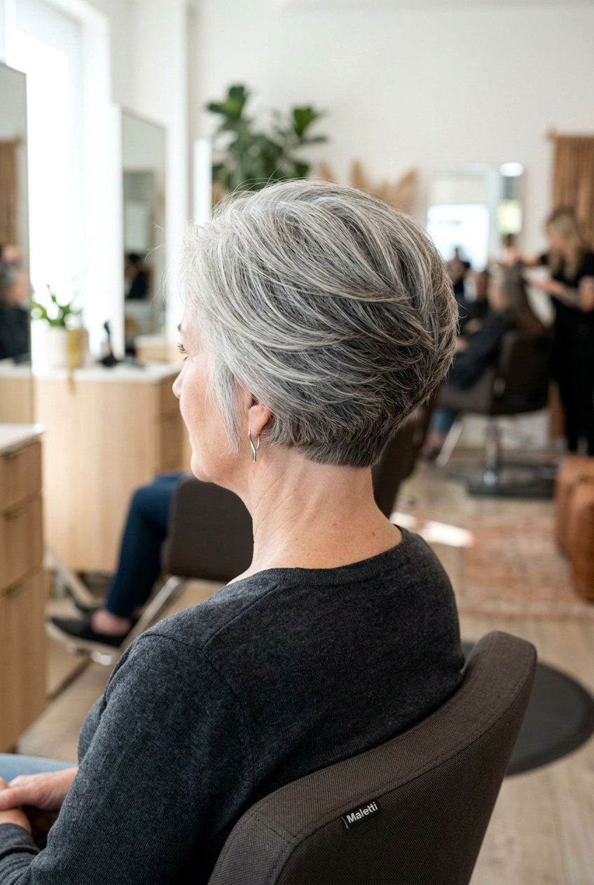 Classic gray wedge cut - 20 short gray hairstyles - 20 short gray hairstyles
