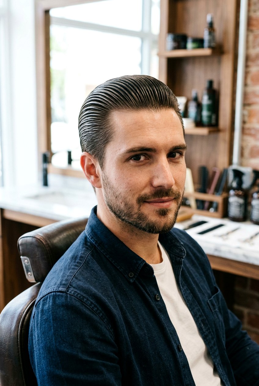 Classic slick back - 20 slick back haircut for men - 20 slick back haircut for men