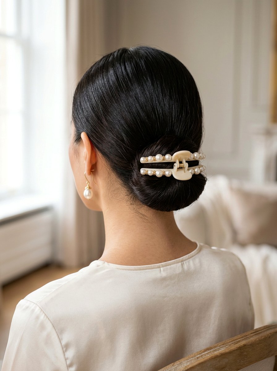 Claw Clip Chignon - 20 travel friendly claw clip hairstyle - 20 travel friendly claw clip hairstyle