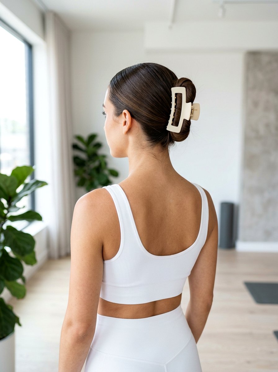 Claw Clip Clean Girl Claw Clip Updo - 20 pilates claw clip hairstyle - 20 pilates claw clip hairstyle