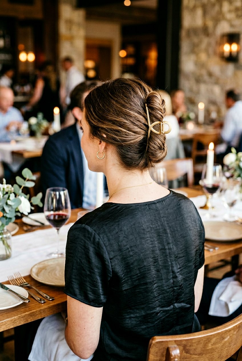 Claw Clip Dinner Hairstyle - 20 dinner date hairstyles - 20 dinner date hairstyles