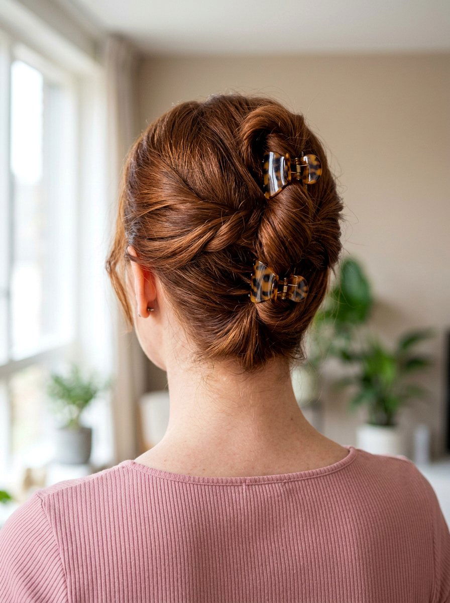 Claw Clip Double Twist Updo - 20 pilates claw clip hairstyle - 20 pilates claw clip hairstyle