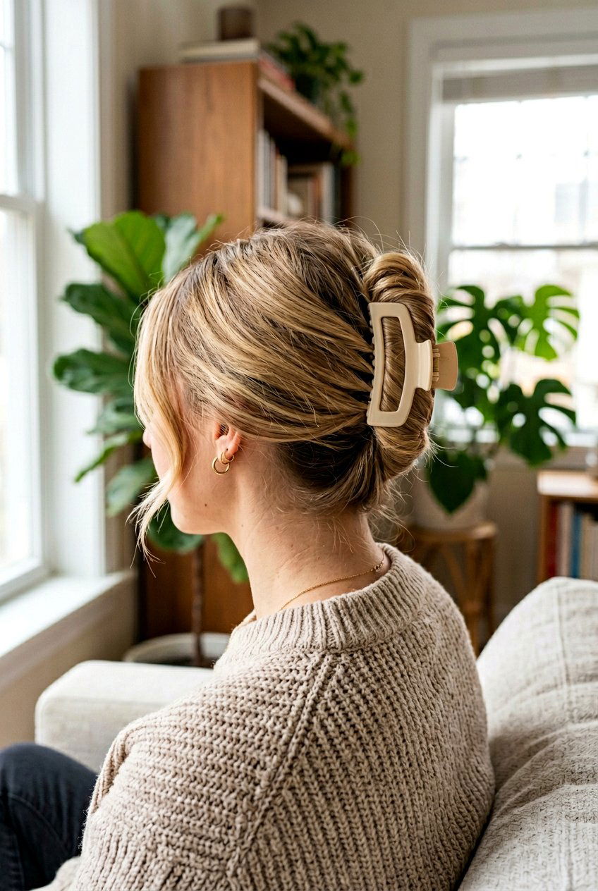 Claw Clip French Twist - 20 no heat hairstyles - 20 no heat hairstyles