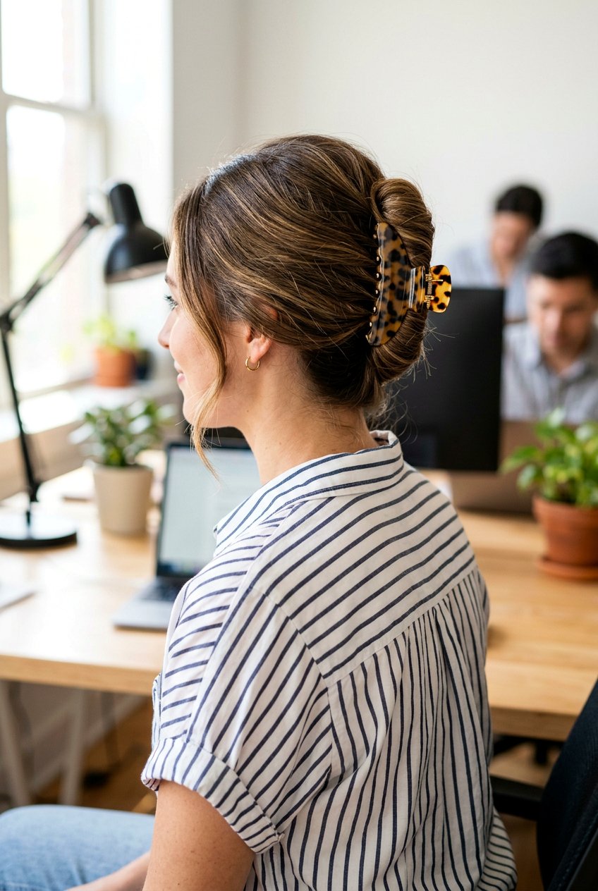 Claw Clip French Twist - 20 best office hairstyle ideas