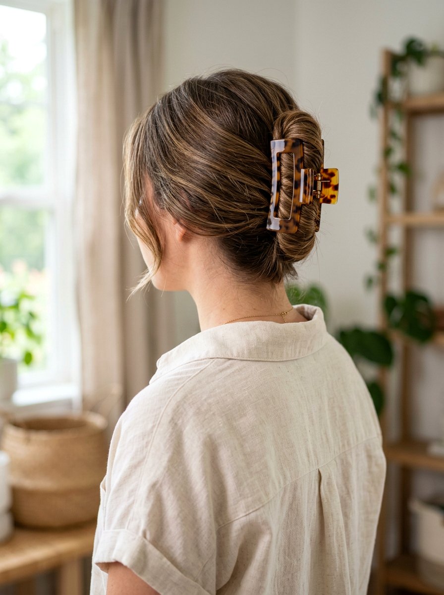 Claw Clip French Twist - 20 cute hairstyle for casual day out - 20 cute hairstyle for casual day out