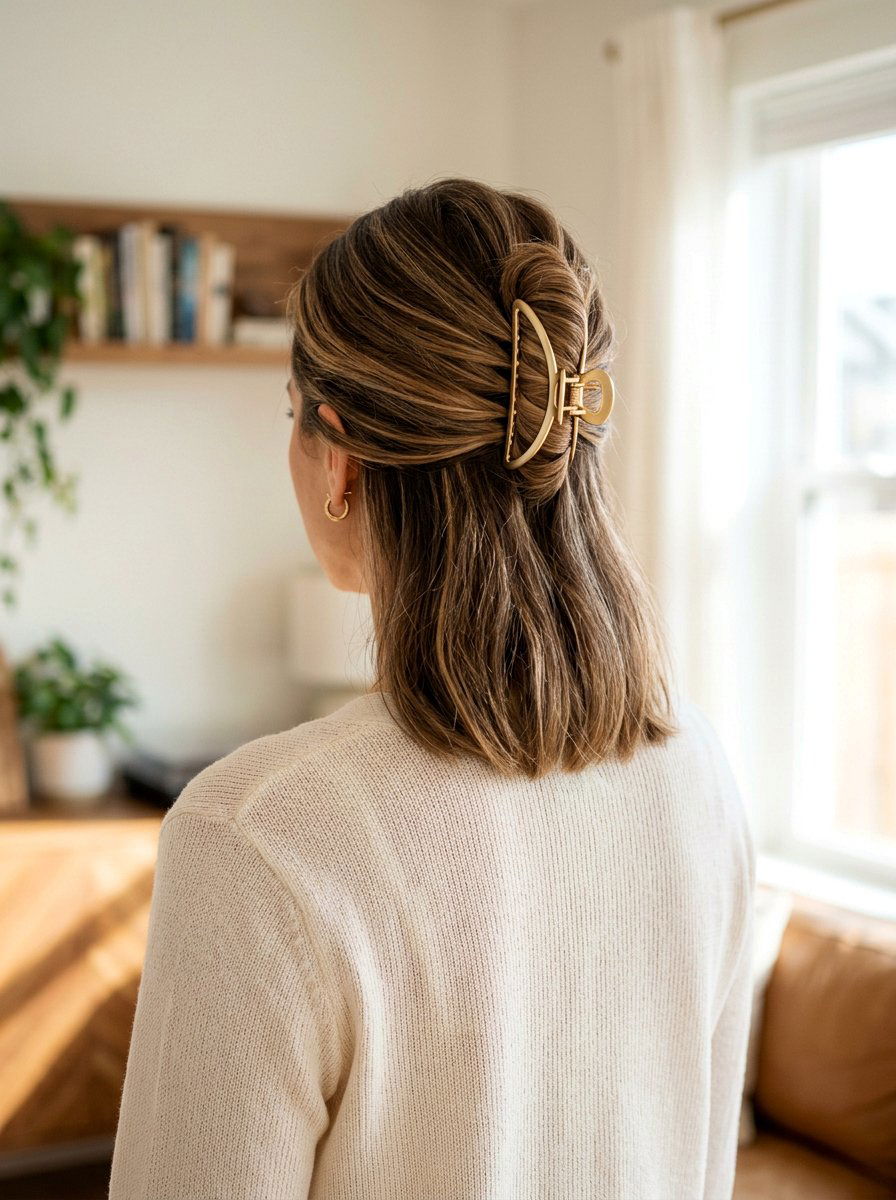 Claw Clip French Twist - 20 cute hairstyle for shopping day - 20 cute hairstyle for shopping day