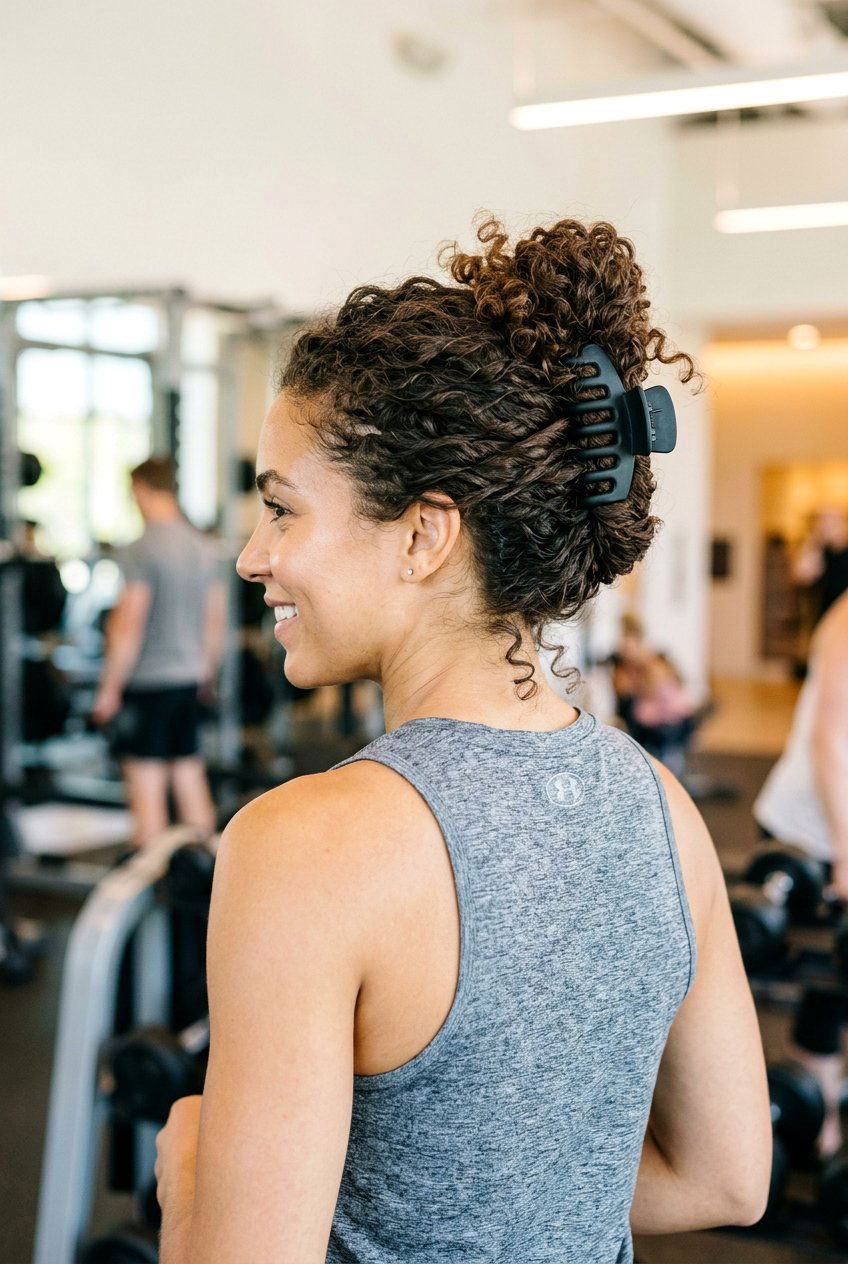 Claw Clip Gym Bun For Curly Hair - 20 gym bun for curly hair - 20 gym bun for curly hair