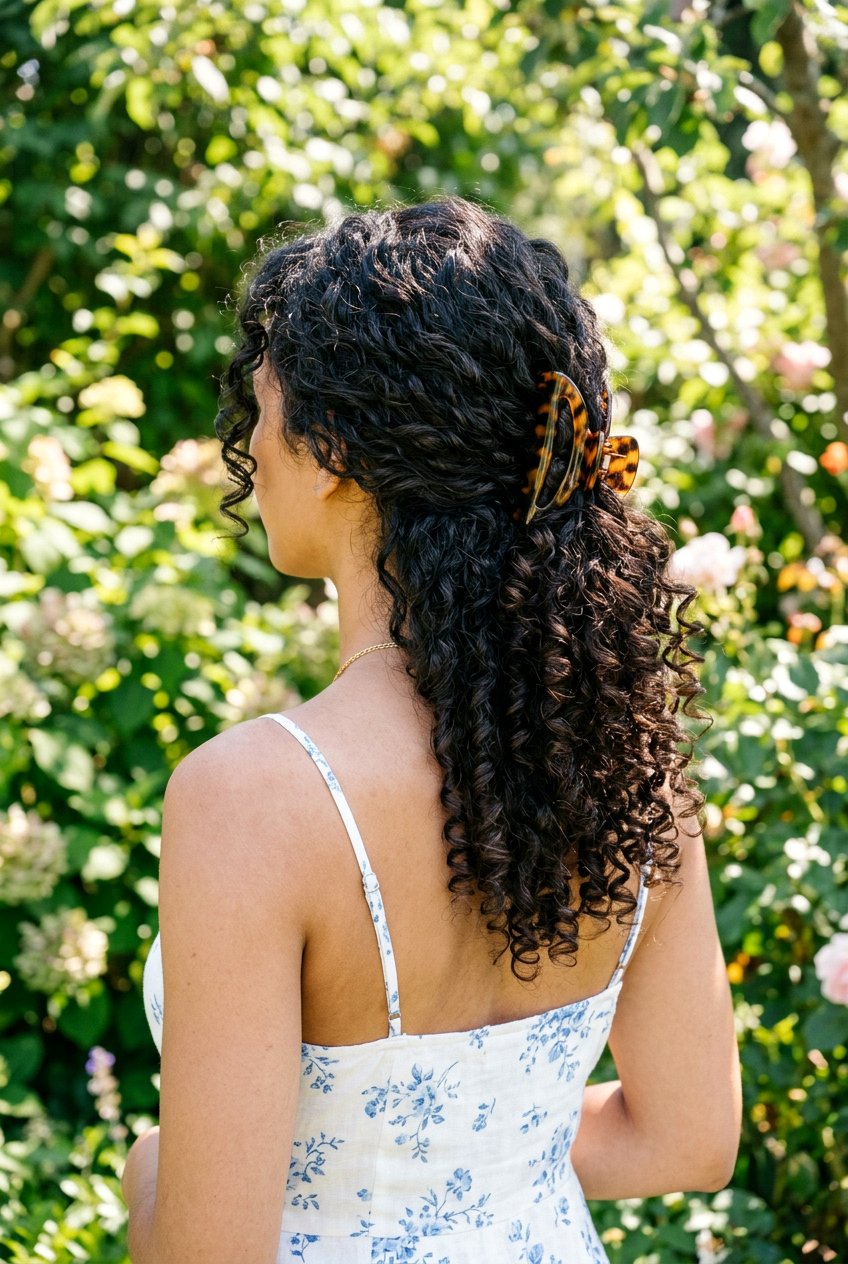 Claw Clip Hairstyle For Curly Hair - 20 90s claw clip hairstyle - 20 90s claw clip hairstyle