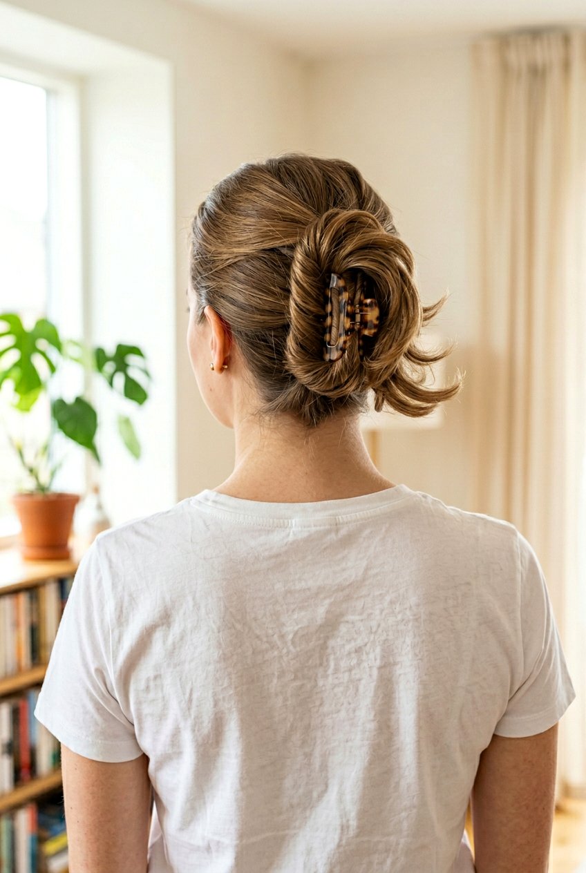 Claw Clip Hairstyle For Medium Length Hair - 20 90s claw clip hairstyle - 20 90s claw clip hairstyle