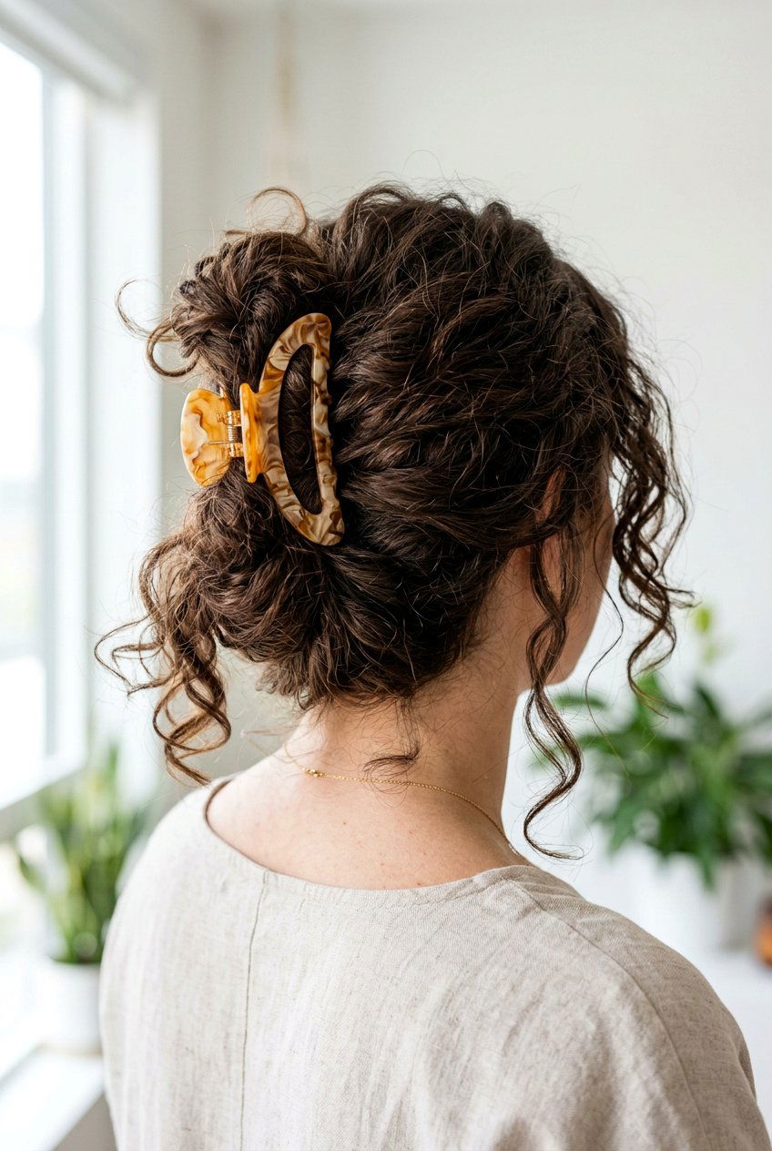 Claw Clip Hairstyle for Frizzy Hair - 20 hairstyles for frizzy hair - 20 hairstyles for frizzy hair