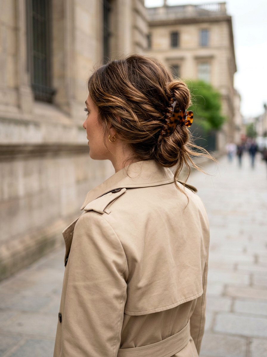 Claw Clip Hairstyle - 20 cute hairstyle for coffee date - 20 cute hairstyle for coffee date