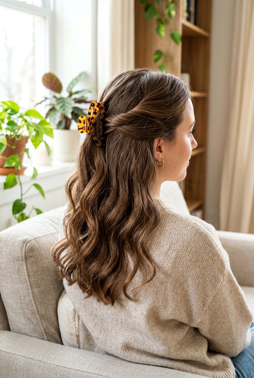 Claw Clip Half Up Half Down Hairstyle - 20 campus claw clip hairstyle - 20 campus claw clip hairstyle