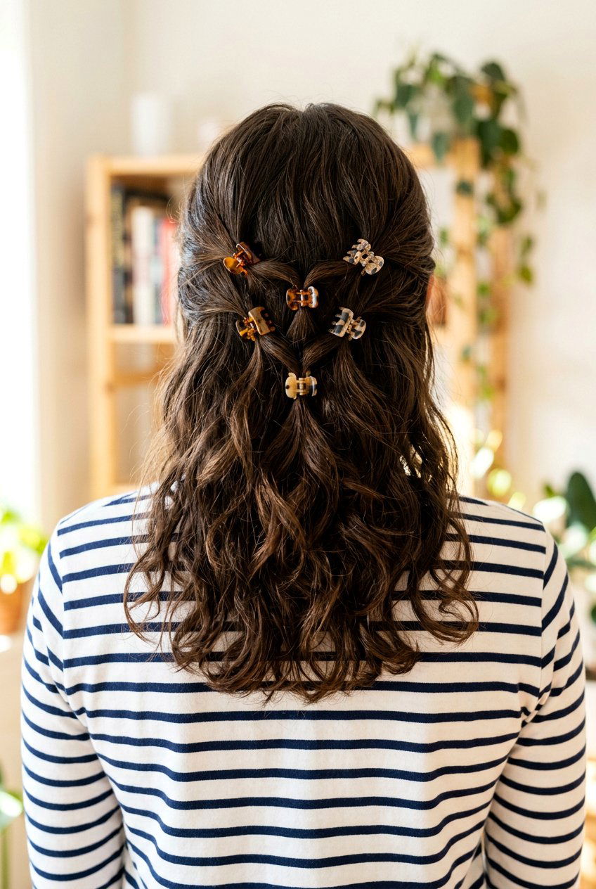 Claw Clip Layered Clip Back - 20 campus claw clip hairstyle - 20 campus claw clip hairstyle