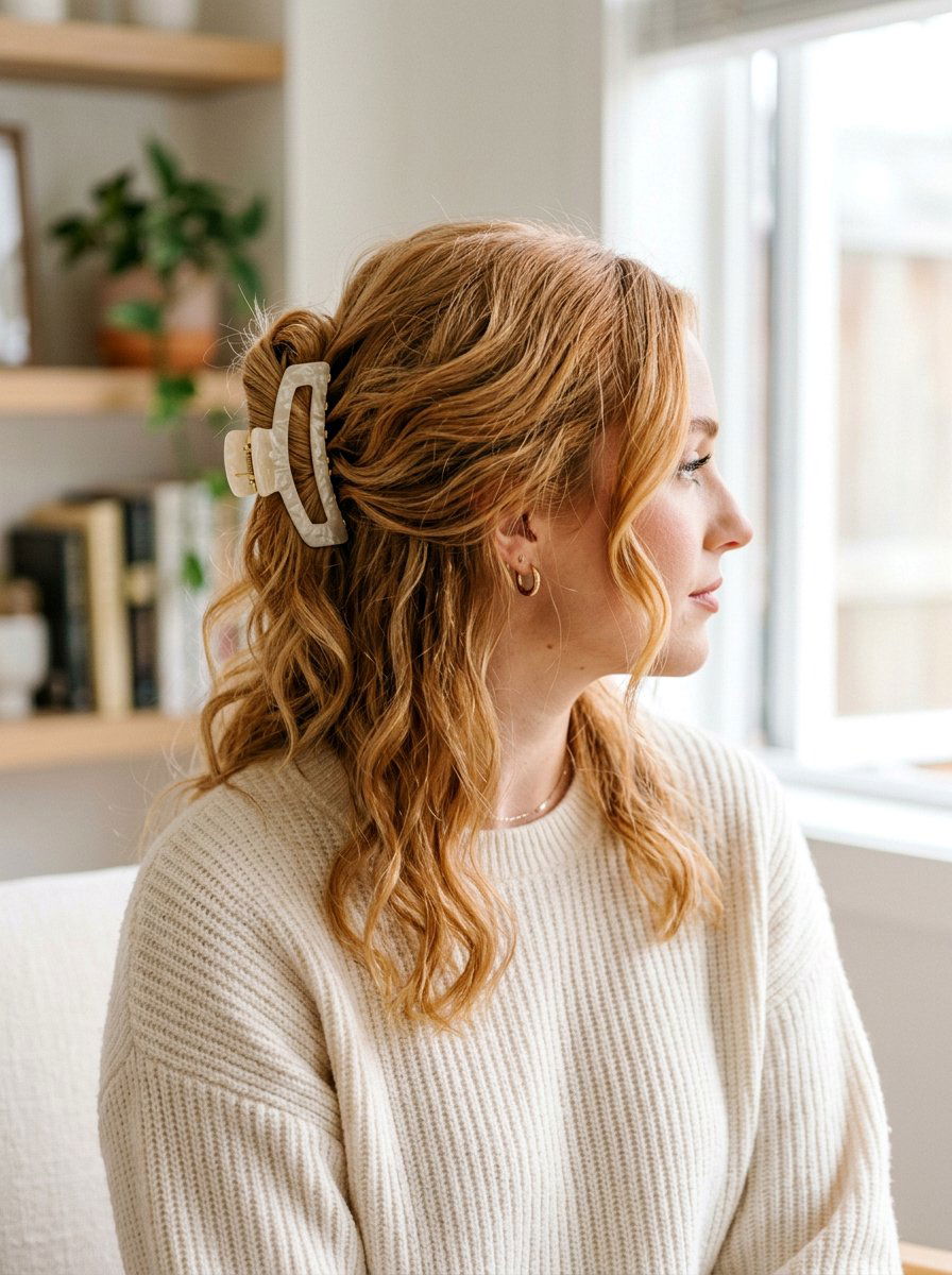 Claw Clip Loose French Twist - 20 pilates claw clip hairstyle - 20 pilates claw clip hairstyle