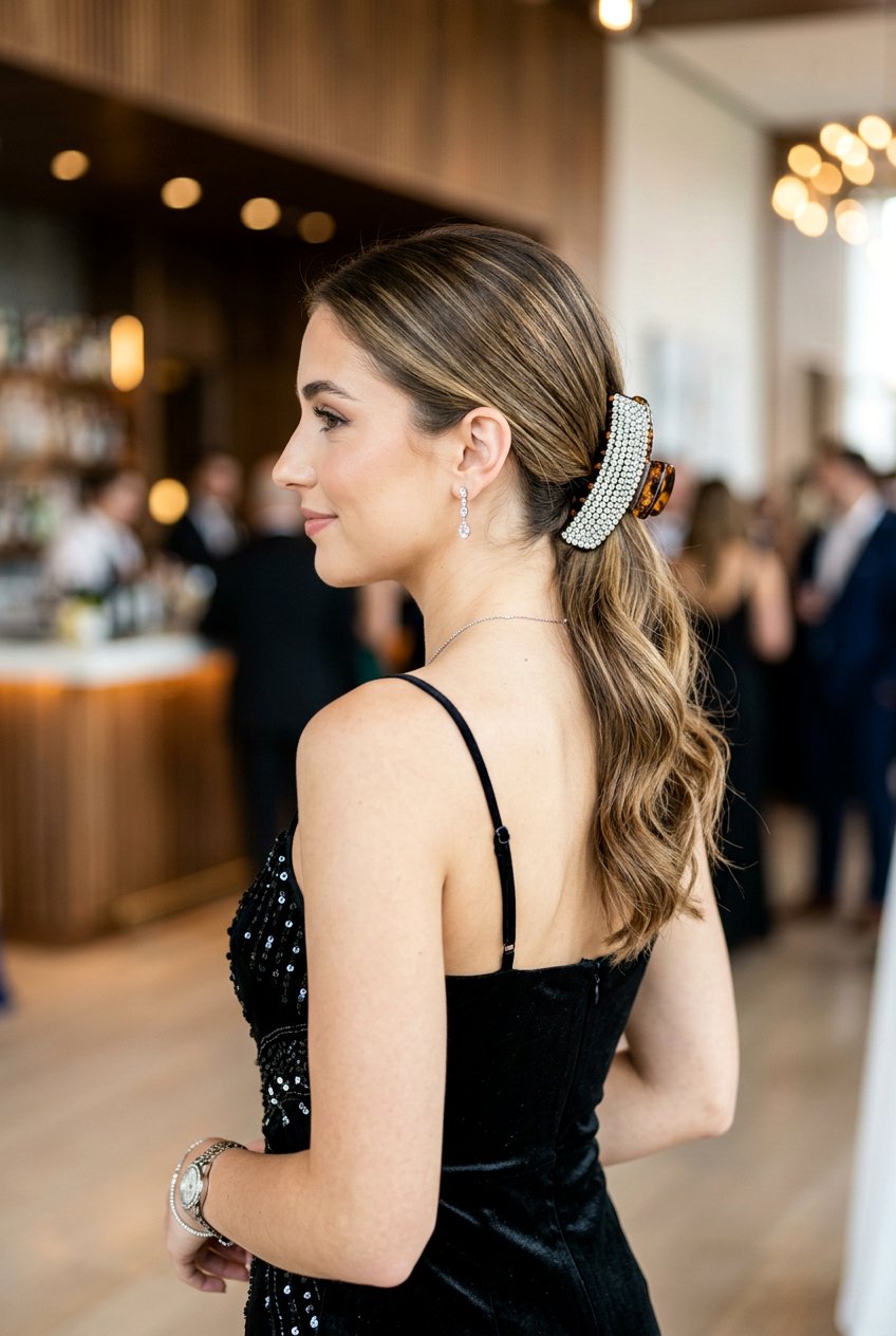 Claw Clip Low Ponytail - 20 homecoming hairstyle with low ponytail - 20 homecoming hairstyle with low ponytail