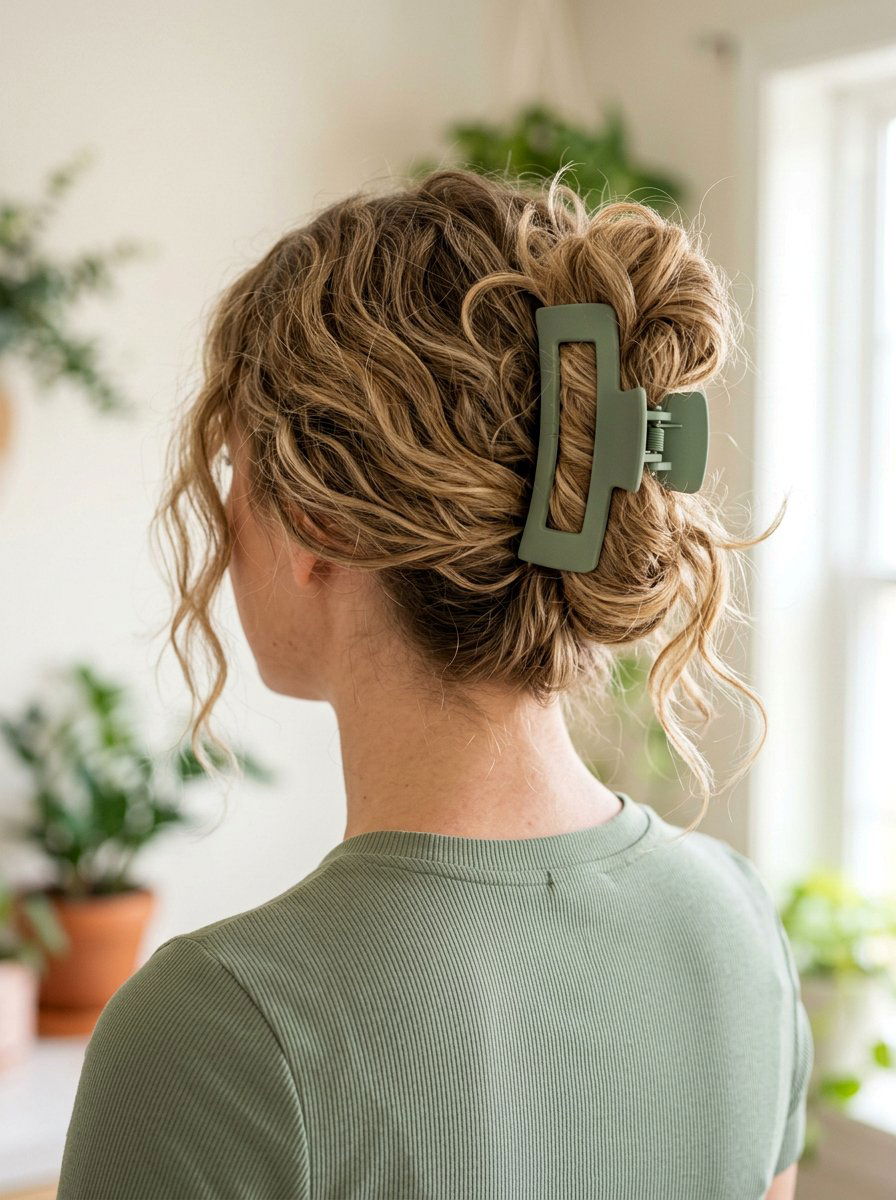 Claw Clip Messy Bun - 20 pilates claw clip hairstyle - 20 pilates claw clip hairstyle