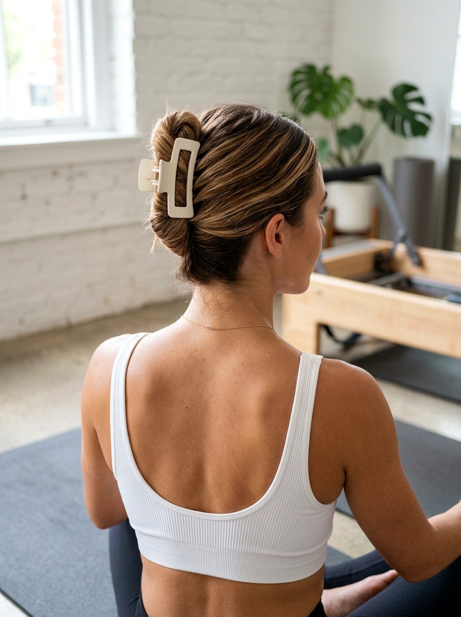 Claw Clip Pilates Hairstyle - 20 pilates hairstyles for women - 20 pilates hairstyles for women