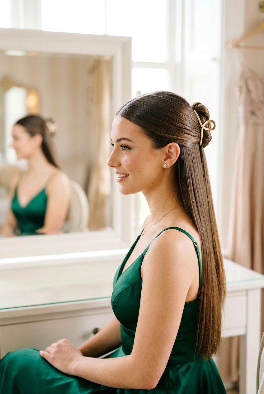 Claw Clip Prom Hairstyle For Straight Hair - 20 prom hairstyles with claw clip - 20 prom hairstyles with claw clip