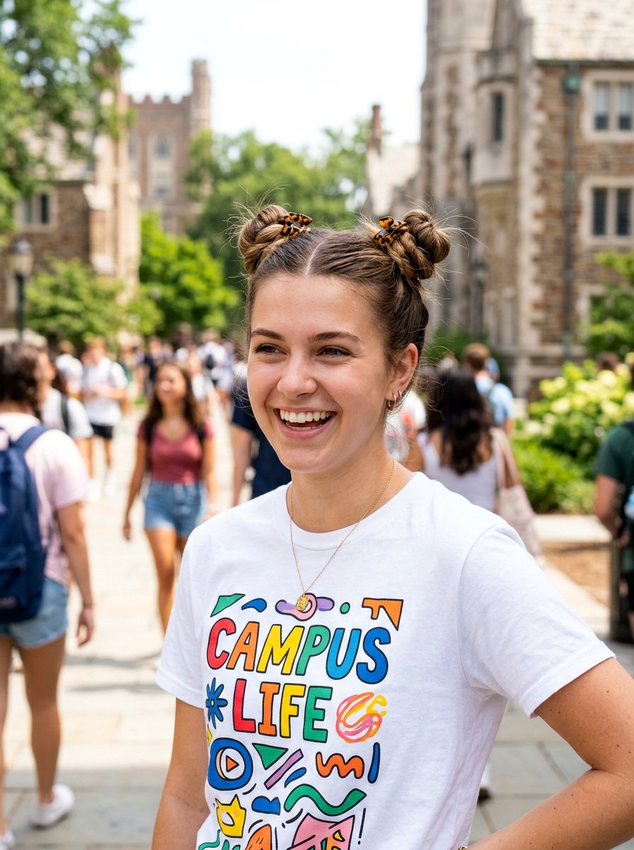 Claw Clip Space Buns - 20 claw clip hairstyle for college girls - 20 claw clip hairstyle for college girls