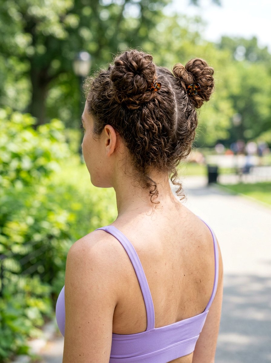 Claw Clip Space Buns - 20 pilates claw clip hairstyle - 20 pilates claw clip hairstyle