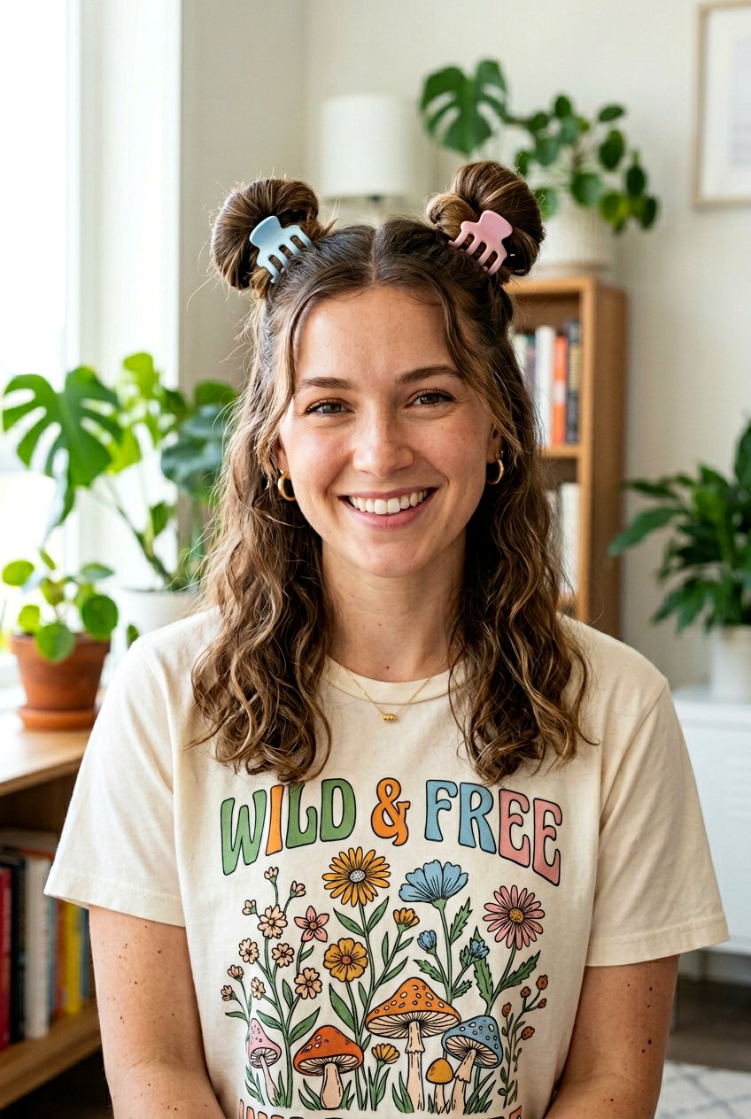 Claw Clip Space Buns - 20 campus claw clip hairstyle - 20 campus claw clip hairstyle