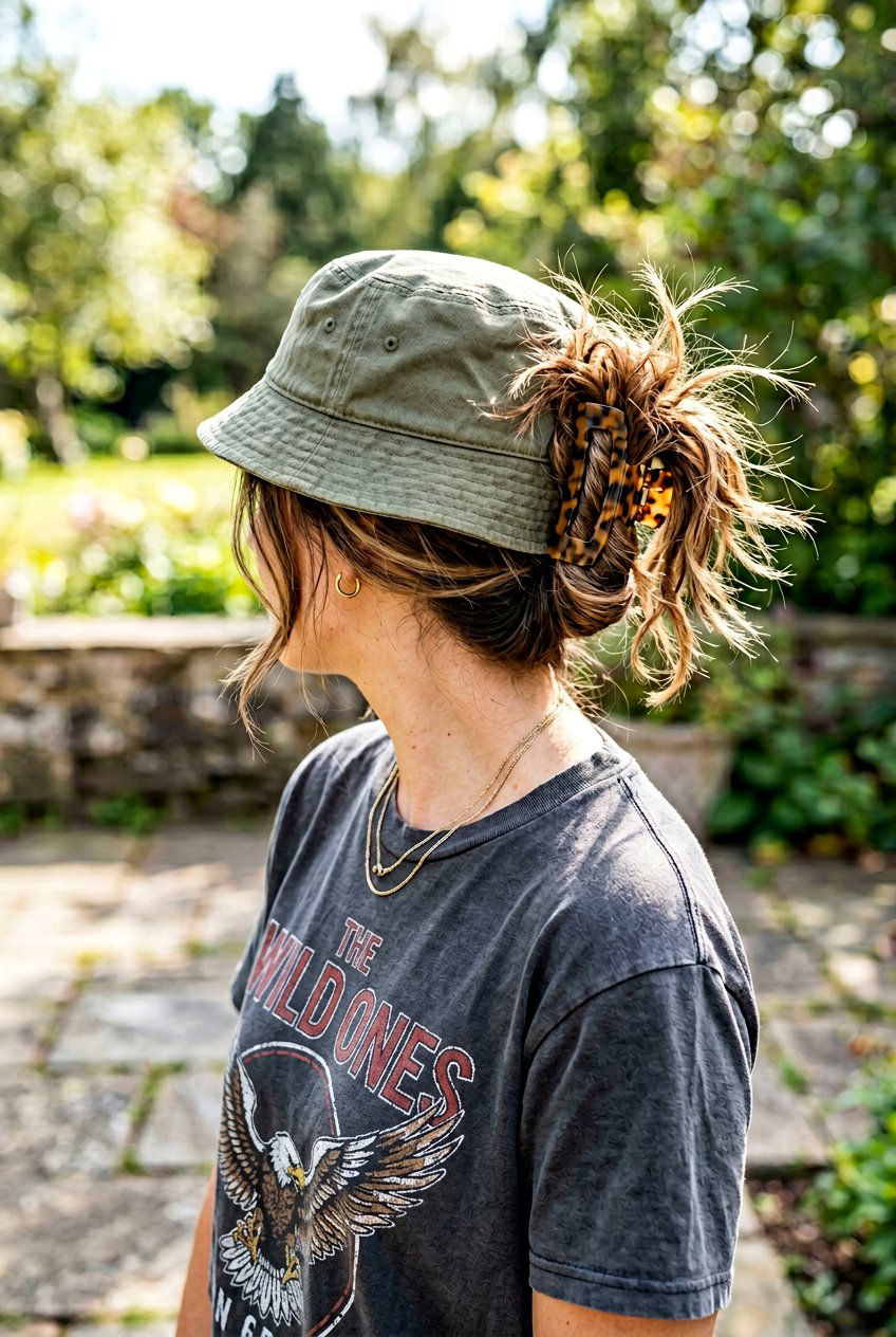 Claw Clip Spiky Bun - 20 campus claw clip hairstyle - 20 campus claw clip hairstyle