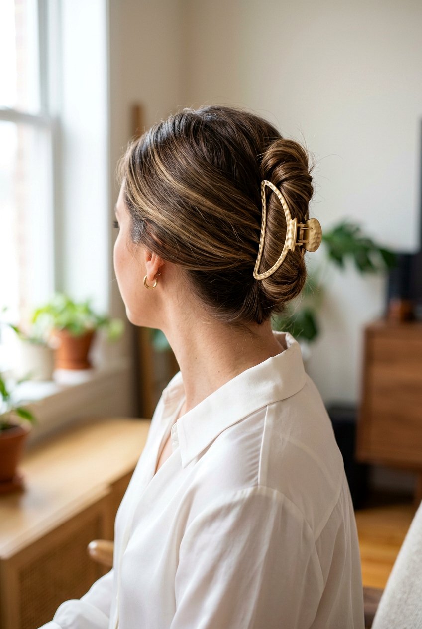 Claw Clip Twist - 20 easy meeting hairstyle for women - 20 easy meeting hairstyle for women