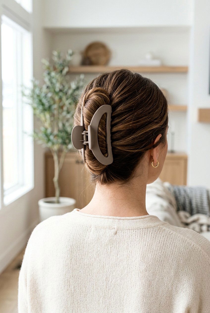 Claw Clip Twist - 20 school hairstyle for shoulder length fine hair - 20 school hairstyle for shoulder length fine hair