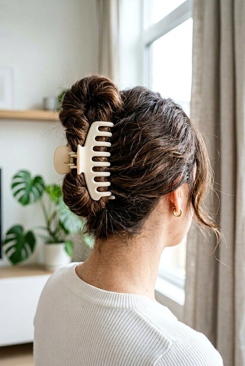 Claw Clip Twist - 20 easy hairstyles for school - 20 easy hairstyles for school