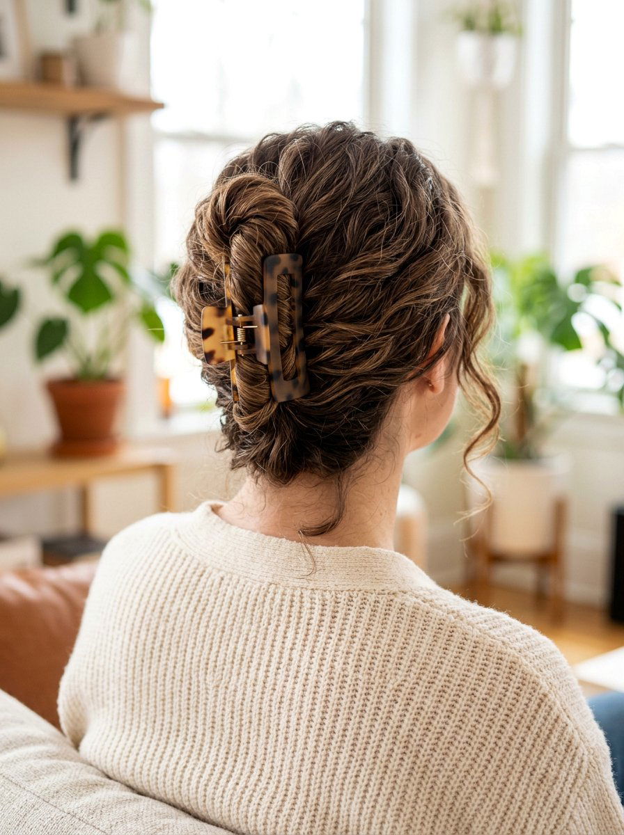 Claw Clip Twist No Wash Hairstyle - 20 no wash day hairstyles - 20 no wash day hairstyles