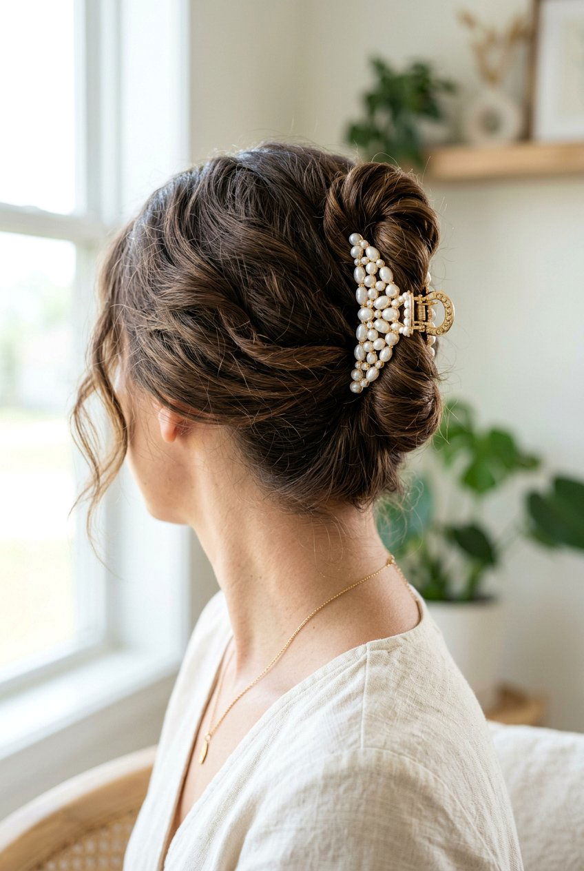 Claw Clip Updo - 20 homecoming hairstyles - 20 homecoming hairstyles